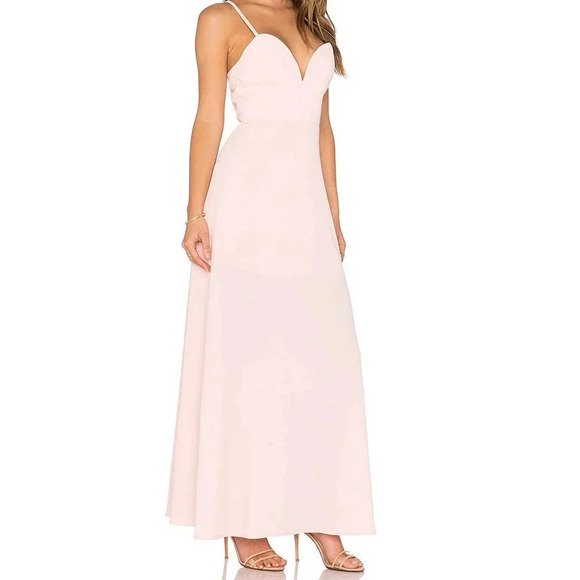 NBD Women's Size Small Pink x Naven Twins Ready Set Go Maxi Dress - Picture 2 of 6